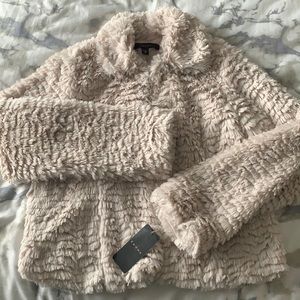 Ivory Faux fur cozy jacket